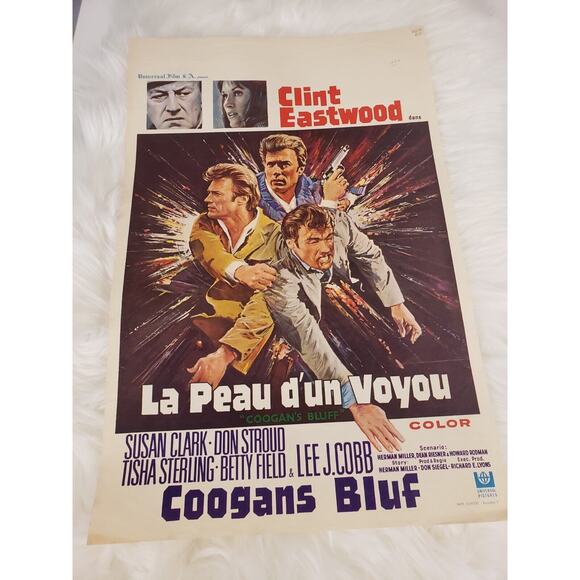 Vintage HOUSE OF CARDS French movie poster GEORGE PEPPARD ORSON WELLES 1968